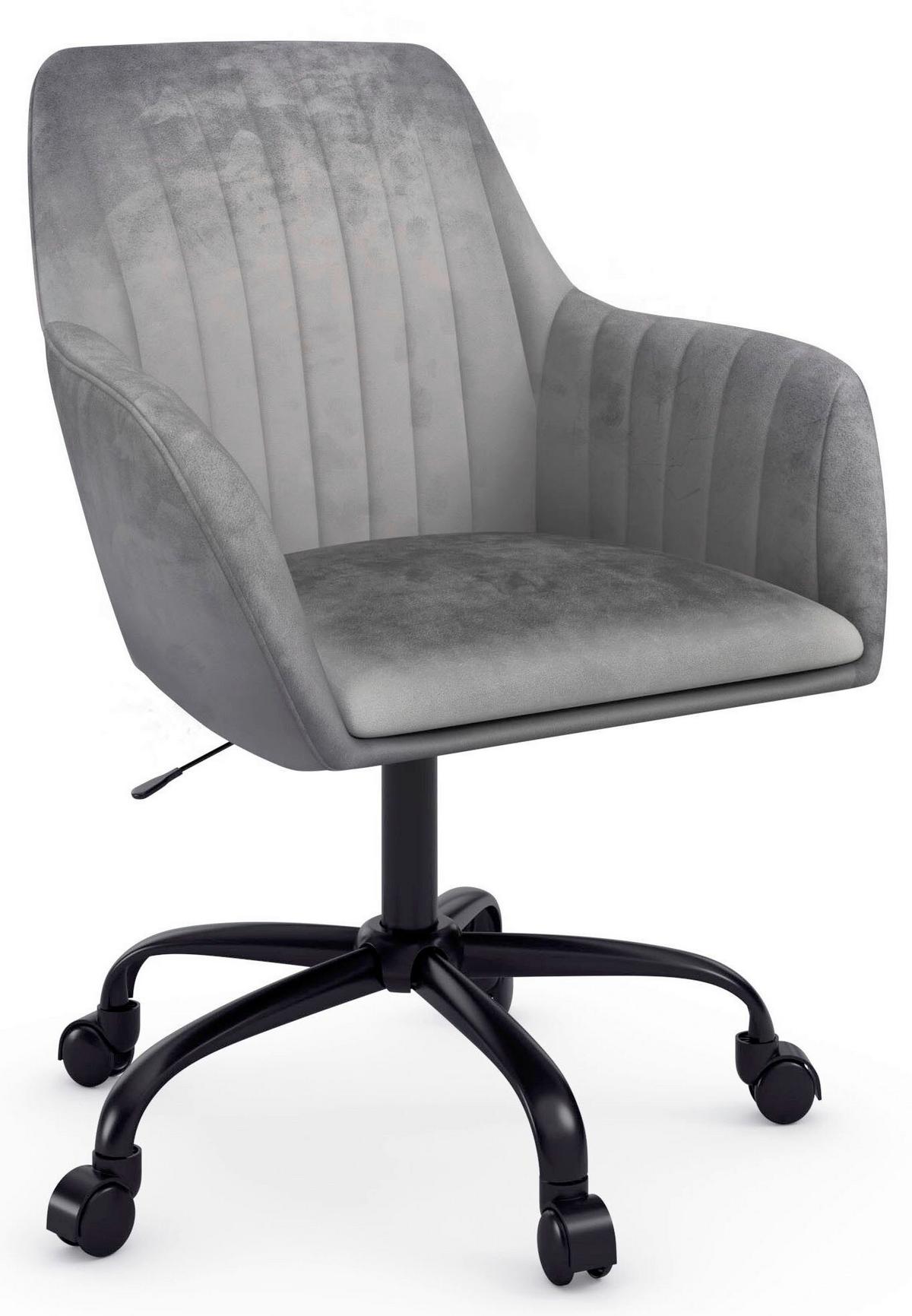 DREHSTUHL Perry Grau B: 58cm - Schwarz/Grau, Design, Textil/Metall (58/78/54cm) - MID.YOU