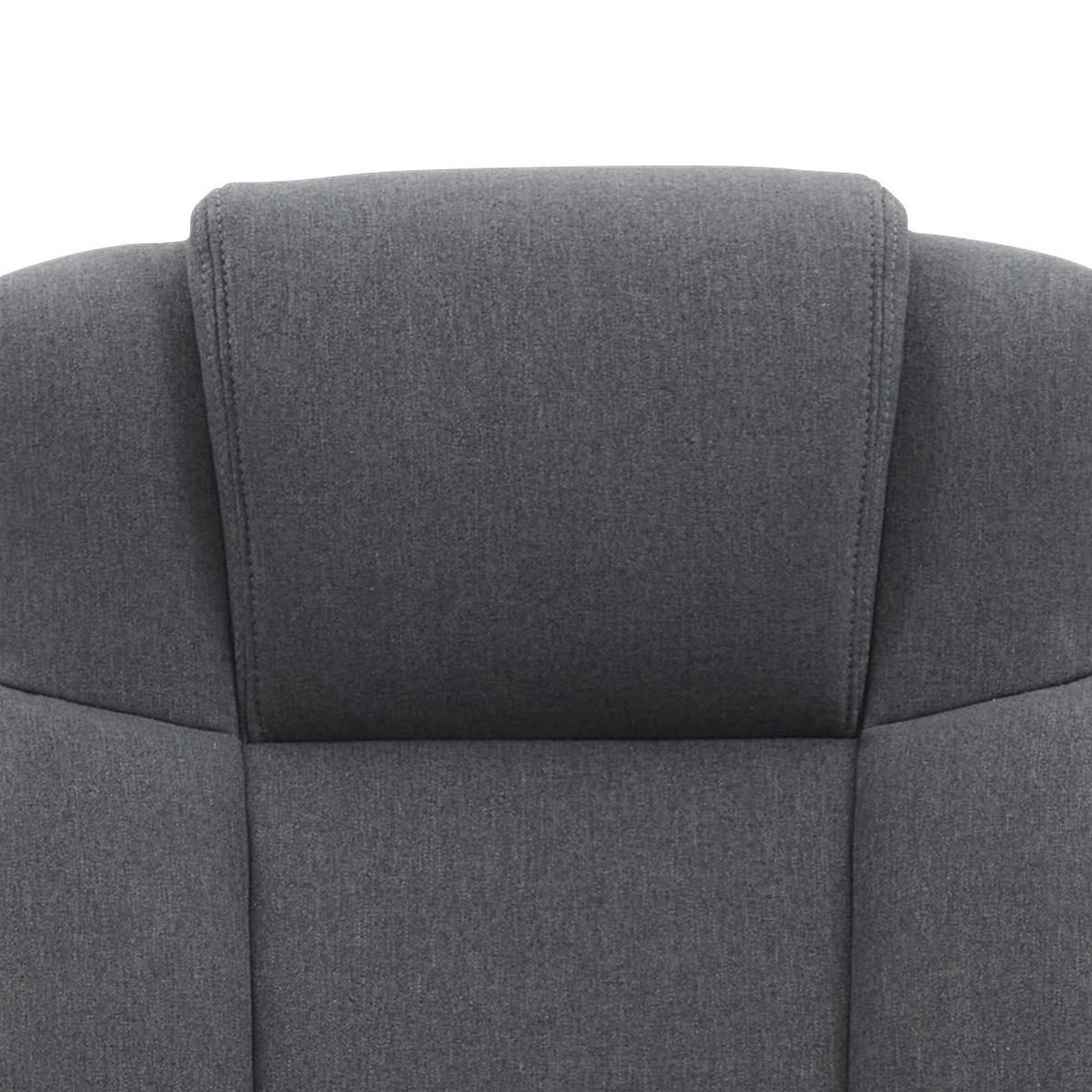 Forgószék Carla - króm/sötétszürke, Modern, textil/fém (70/114-124/70cm)