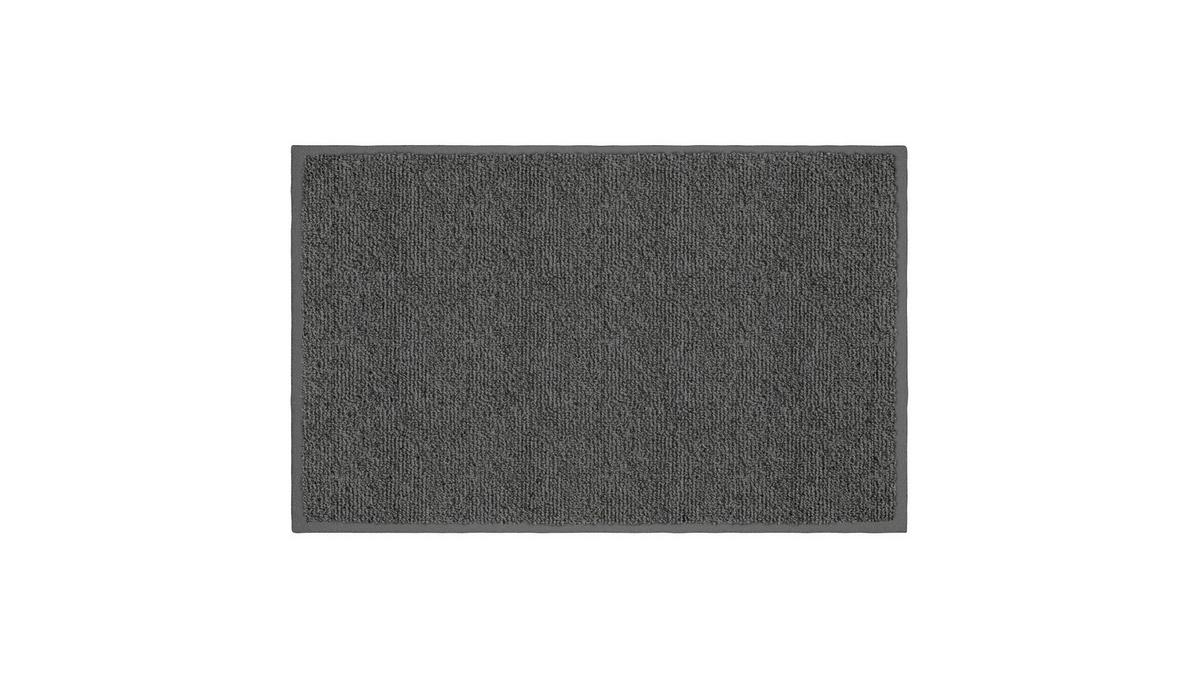 Badematte Ayla - Anthrazit, Basics, Textil (50/80cm) - Grund