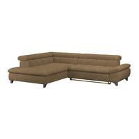 Ecksofa Gemini Braun, B: 234cm - Chromfarben/Braun, KONVENTIONELL, Textil (234/312cm)