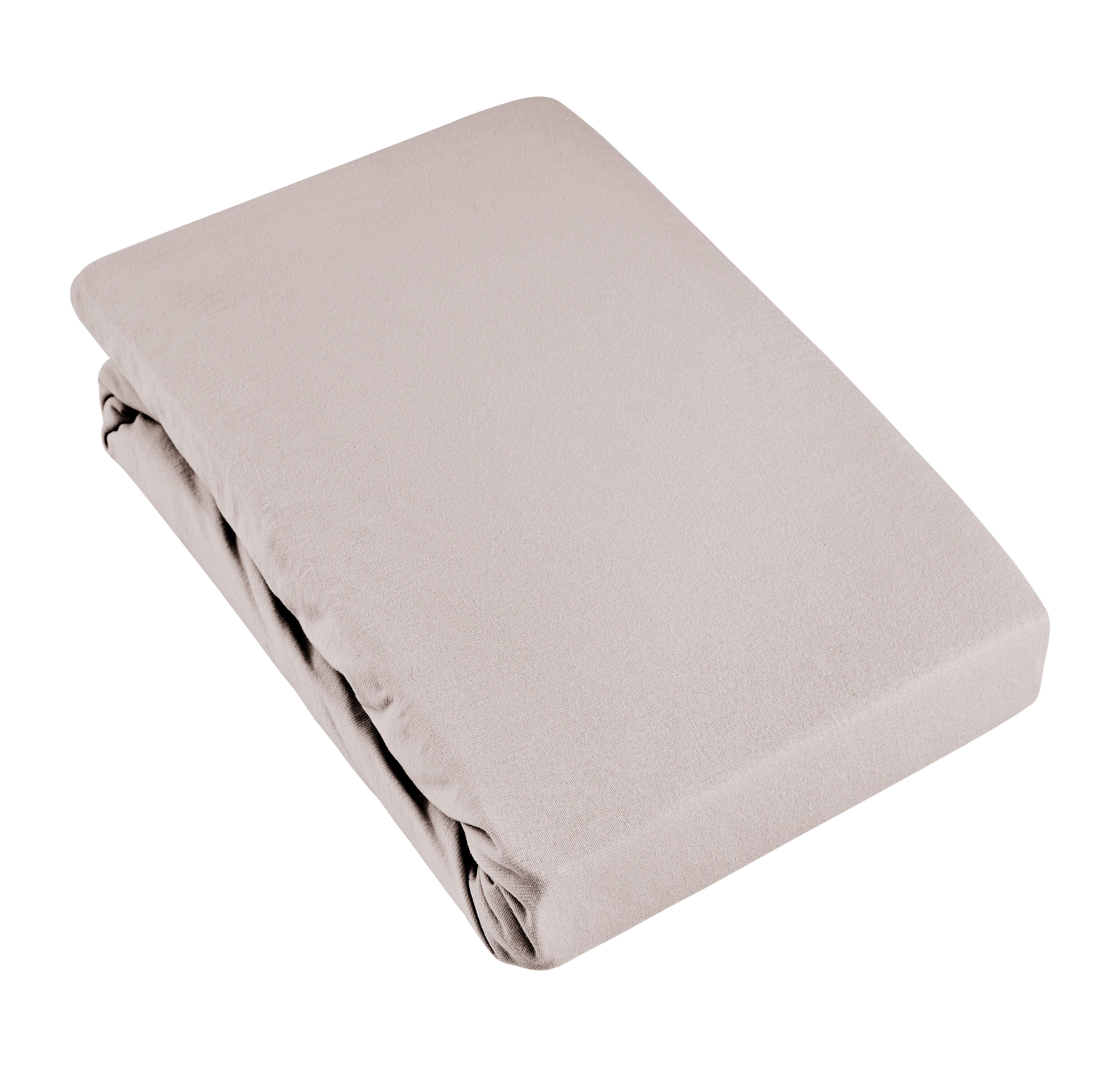 Napínacia plachta Basic, 90-100/200/28cm - sivohnedá, Modern, textil (90/200cm) - Modern Living