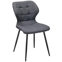 Stuhl Leana - Dunkelgrau/Schwarz, LIFESTYLE, Holz/Textil (47/82/59cm) - Livetastic