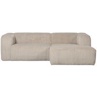 Ecksofa Bean Beige S: 254x178 Cm - Beige/Schwarz, Design, Textil (254/178cm) - Livetastic