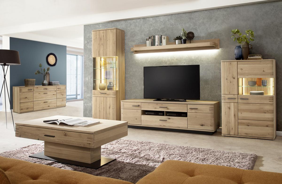 Sideboard aus teilmassiver Eiche, Möbelserie SALVADOR