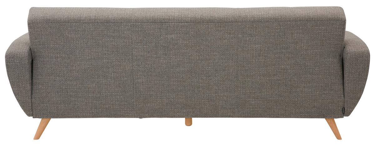 3-sitzer-sofa + Schlaffunktion Jerry Rücken Echt, Grau - Naturfarben/Grau, Design, Textil (230/85/82cm) - Max Winzer