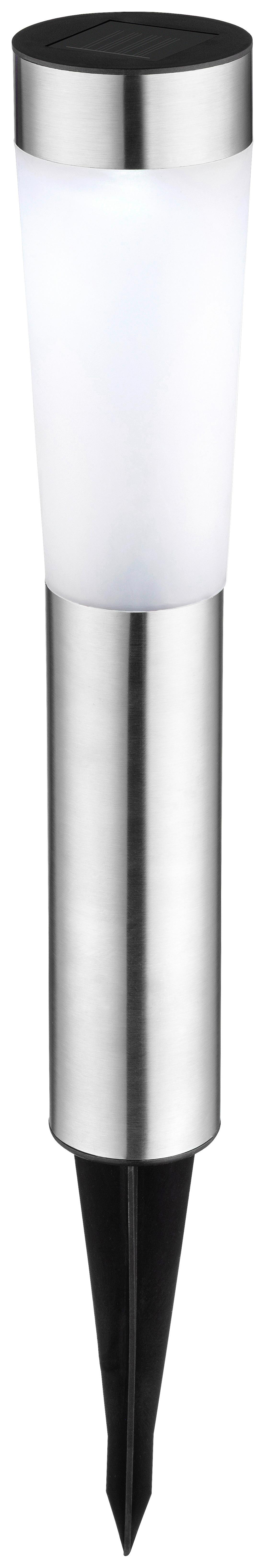 Solarleuchte Dora - Edelstahlfarben/Schwarz, Basics, Kunststoff/Metall (7,5/55,5cm) - Homezone