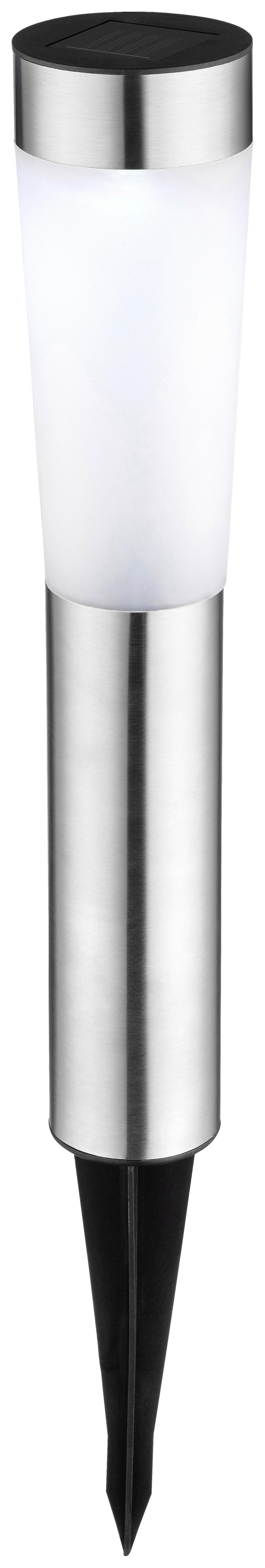 Solarleuchte Dora - Edelstahlfarben/Schwarz, Basics, Kunststoff/Metall (7,5/55,5cm) - Homezone