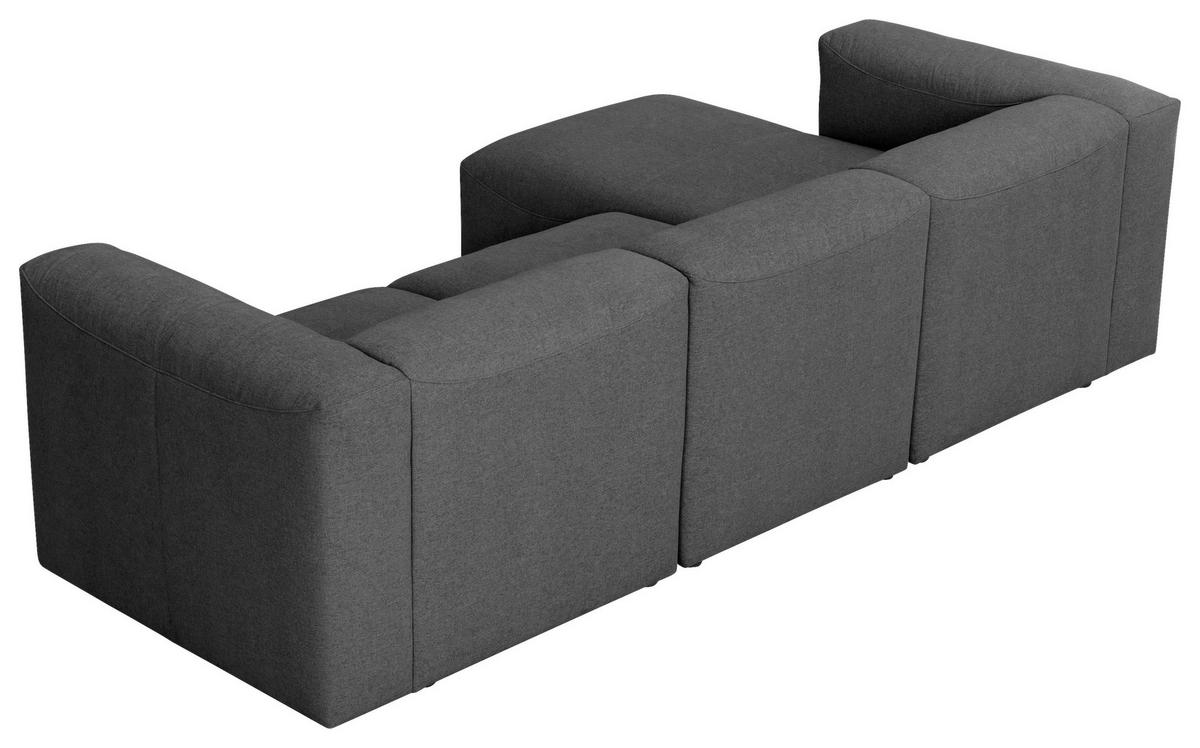 Ecksofa Lena Anthrazit Flachgewebe - Anthrazit, Design, Textil (160/275cm) - Max Winzer