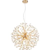 LED-Deckenleuchte Ceylin - Klar/Goldfarben, Basics, Glas/Metall (60/150cm)