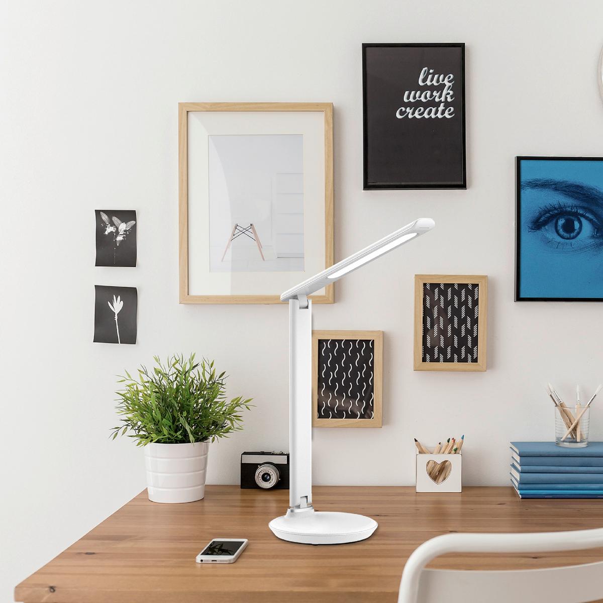 Led Íróasztali Lámpa Osias - fehér, műanyag (17.55/38/6cm) - Rabalux