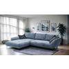 Ecksofa Biarritz Blau, Schenkel: 205x324 cm - Blau/Schwarz, Design, Textil (205/324cm) - Livetastic