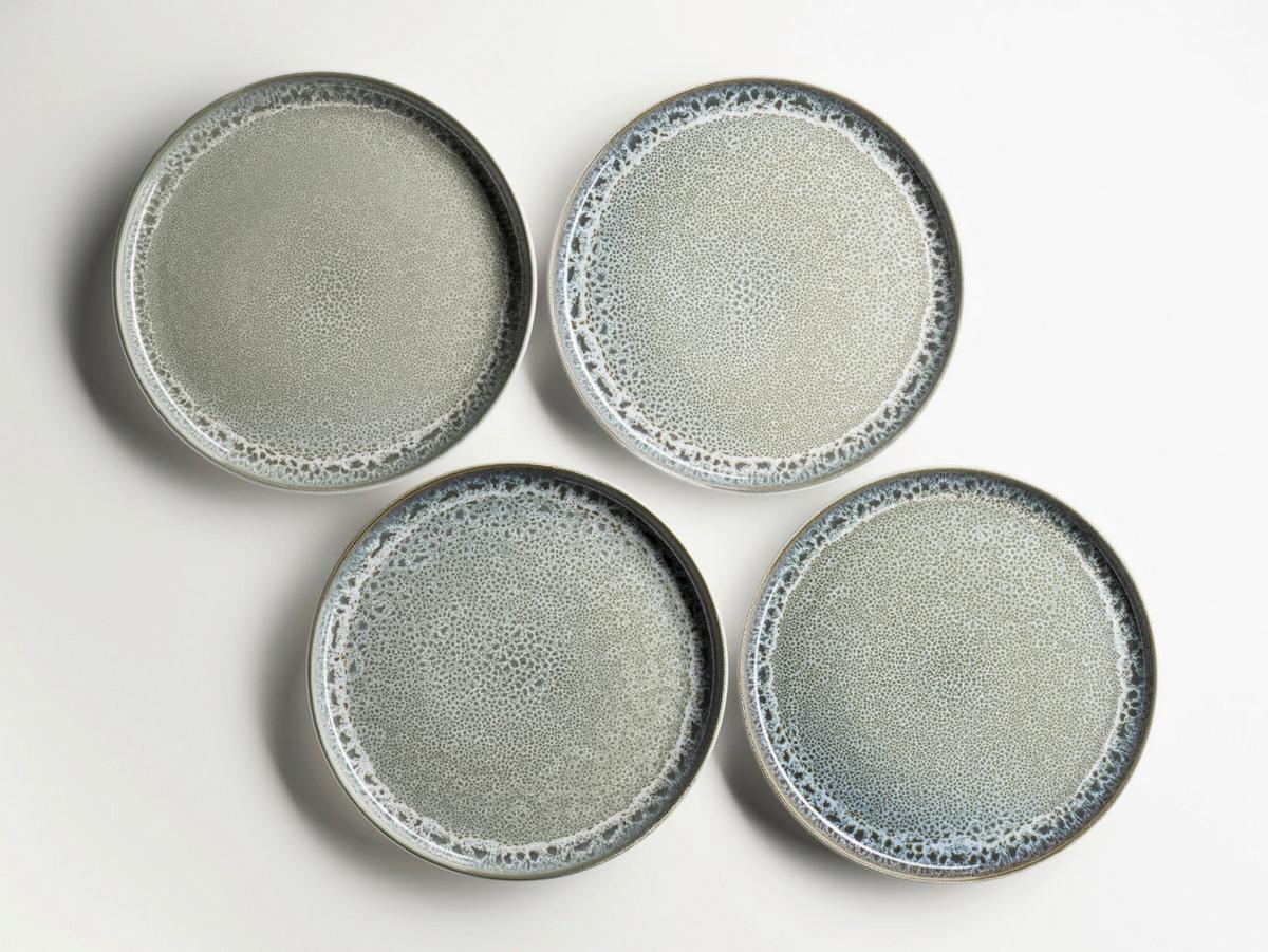 Kombiservice Malea 16-Teilig Steinzeug, Grün, 4 Personen - Grün, Basics, Keramik - Mäser