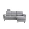 Ecksofa mit Stauraum Parole Silberfarben Chenille - Chromfarben/Silberfarben, MODERN, Textil (231/165cm) - Livetastic