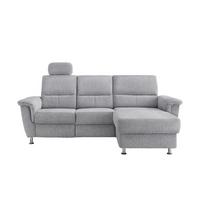 Ecksofa mit Stauraum Parole Silberfarben Chenille - Chromfarben/Silberfarben, MODERN, Textil (231/165cm) - Livetastic