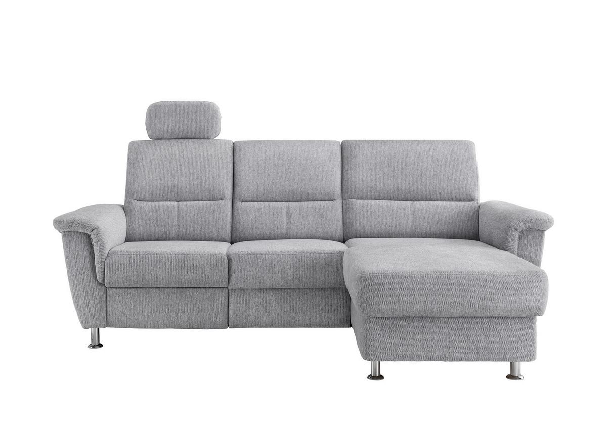 Ecksofa mit Stauraum Parole Silberfarben Chenille - Chromfarben/Silberfarben, MODERN, Textil (231/165cm) - Livetastic