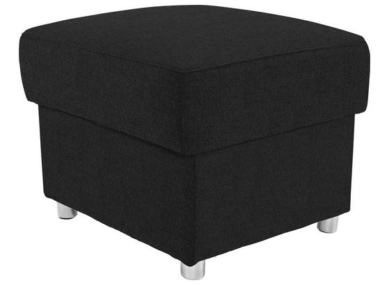 Hocker Sonoma - Chromfarben/Schwarz, KONVENTIONELL, Textil (58/45/58cm) - Ombra Hocker Sonoma - Chromfarben/Schwarz, KONVENTIONELL, Textil (58/45/58cm) - Ombra