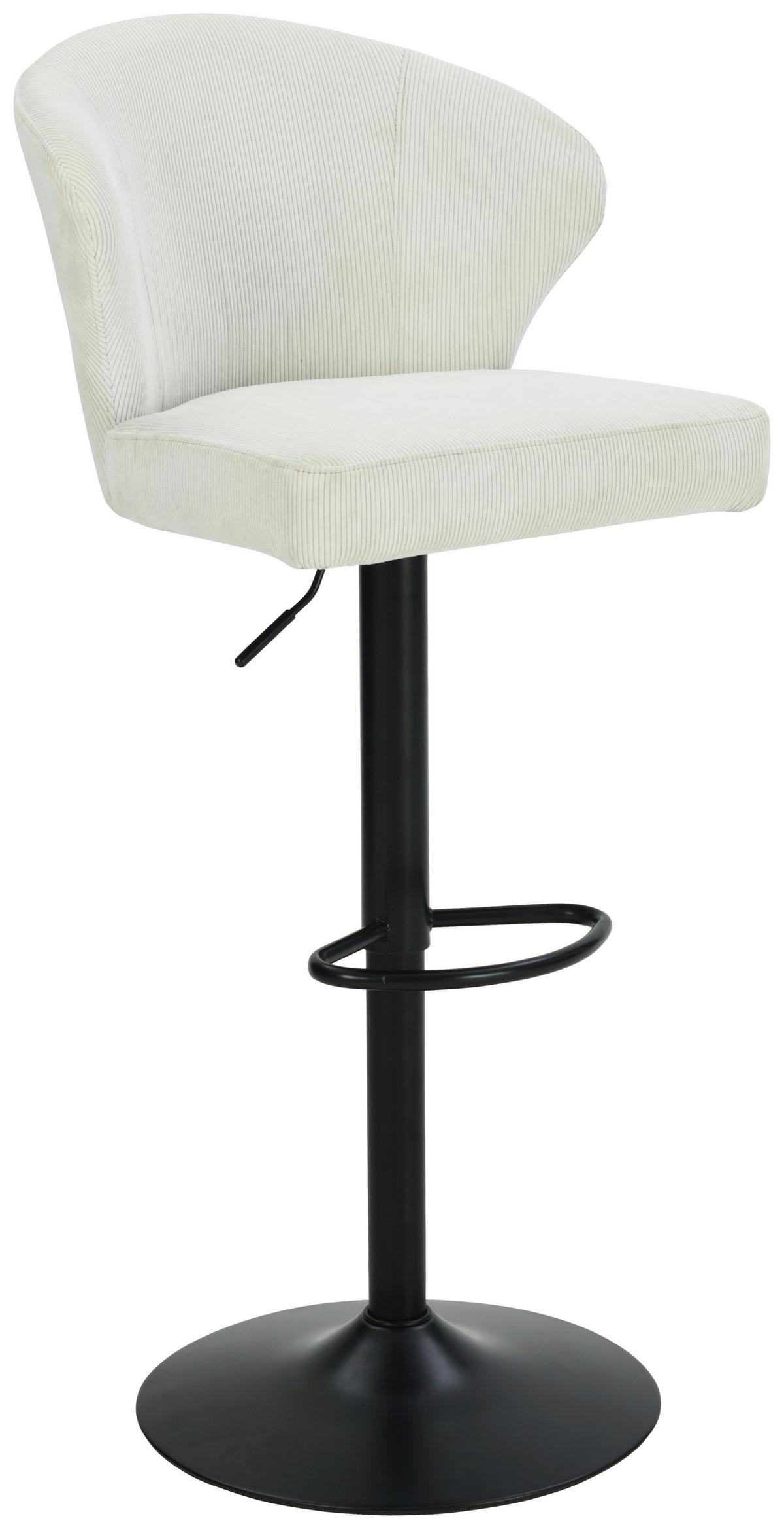 BAROVÁ ŽIDLE JANA CORD - černá/béžová, Moderní, kov/dřevo (54/110,5/93,5/56cm) - Based