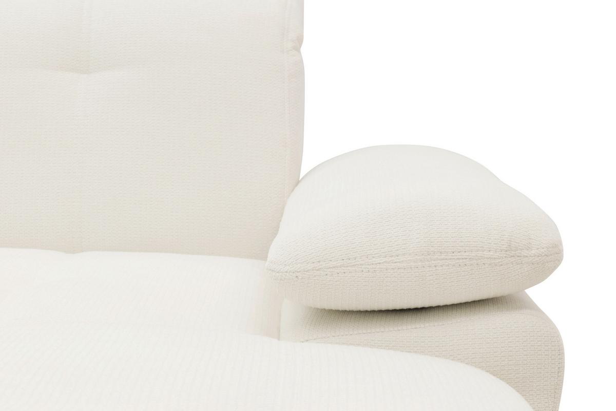 Ecksofa Weiß S: 242x170 cm - Wildeiche/Schwarz, Design, Holz/Textil (242/170cm) - MID.YOU