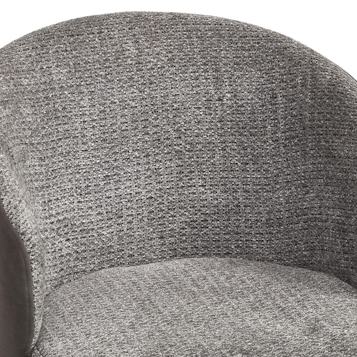 Armlehnstuhl Cara Samt Grau B: 56 cm - Schwarz/Grau, MODERN, Textil/Metall (56/76,5/57,5cm) - MID.YOU