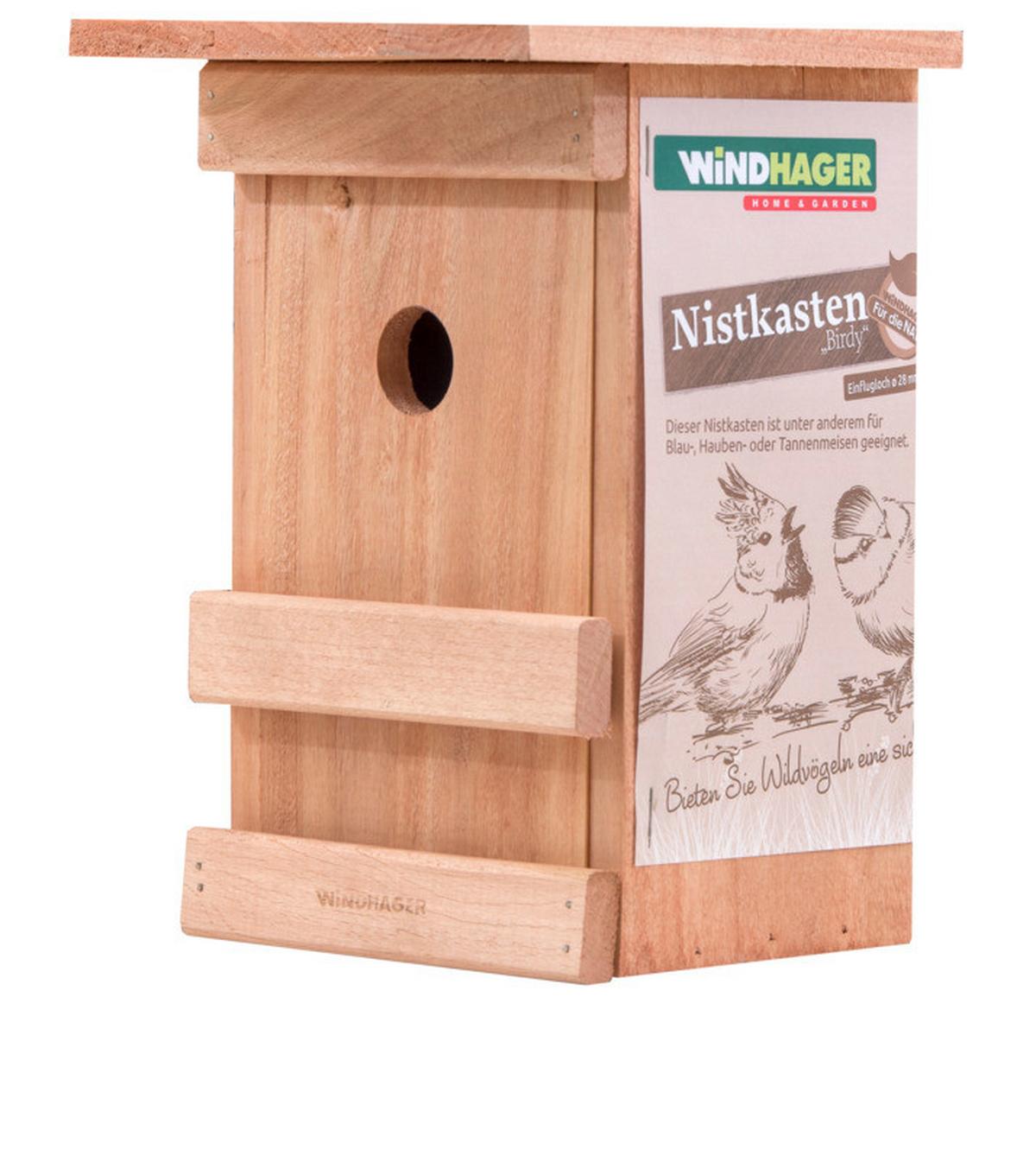 Vogelhaus Nistkasten Birdy - Naturfarben, Basics, Holz (17/24,5/17cm)