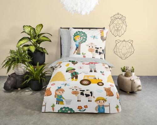 Jugendbettwäsche Farm Multicolor 135x200 cm - Multicolor, Design, Textil (135/200cm)