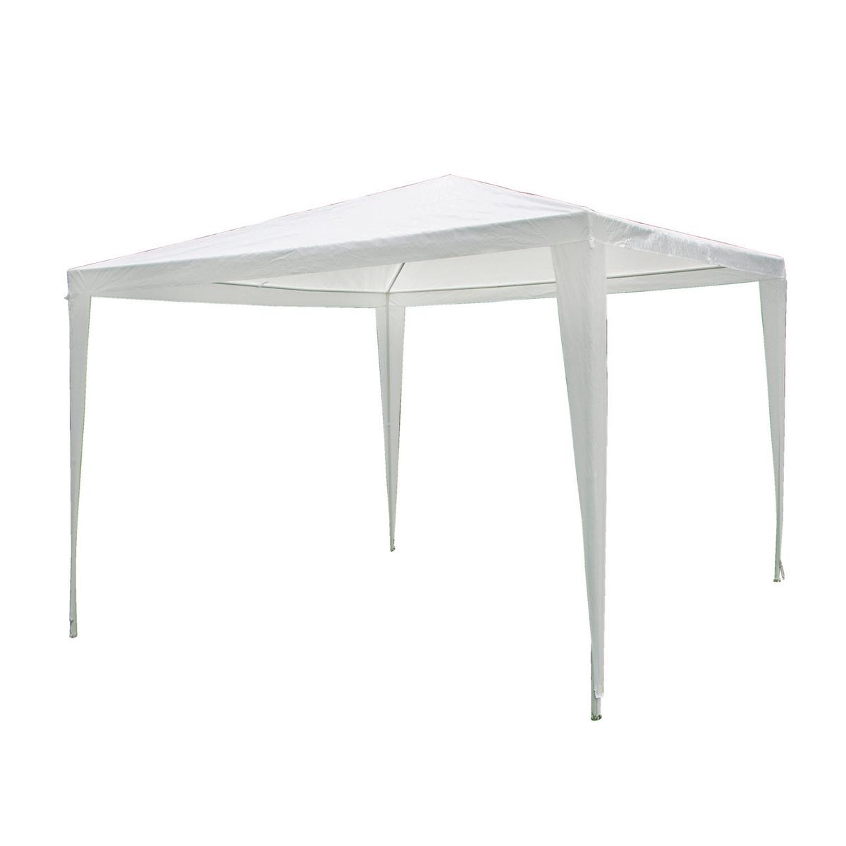 Pavillon 300x300 cm, Regenabweisend - Weiß, Basics, Kunststoff/Metall (300/245/300cm)