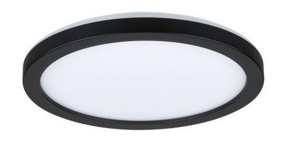 LED-Paneel Ø 19 cm Rund - Schwarz, Basics, Kunststoff (19/2,8cm) - Paulmann