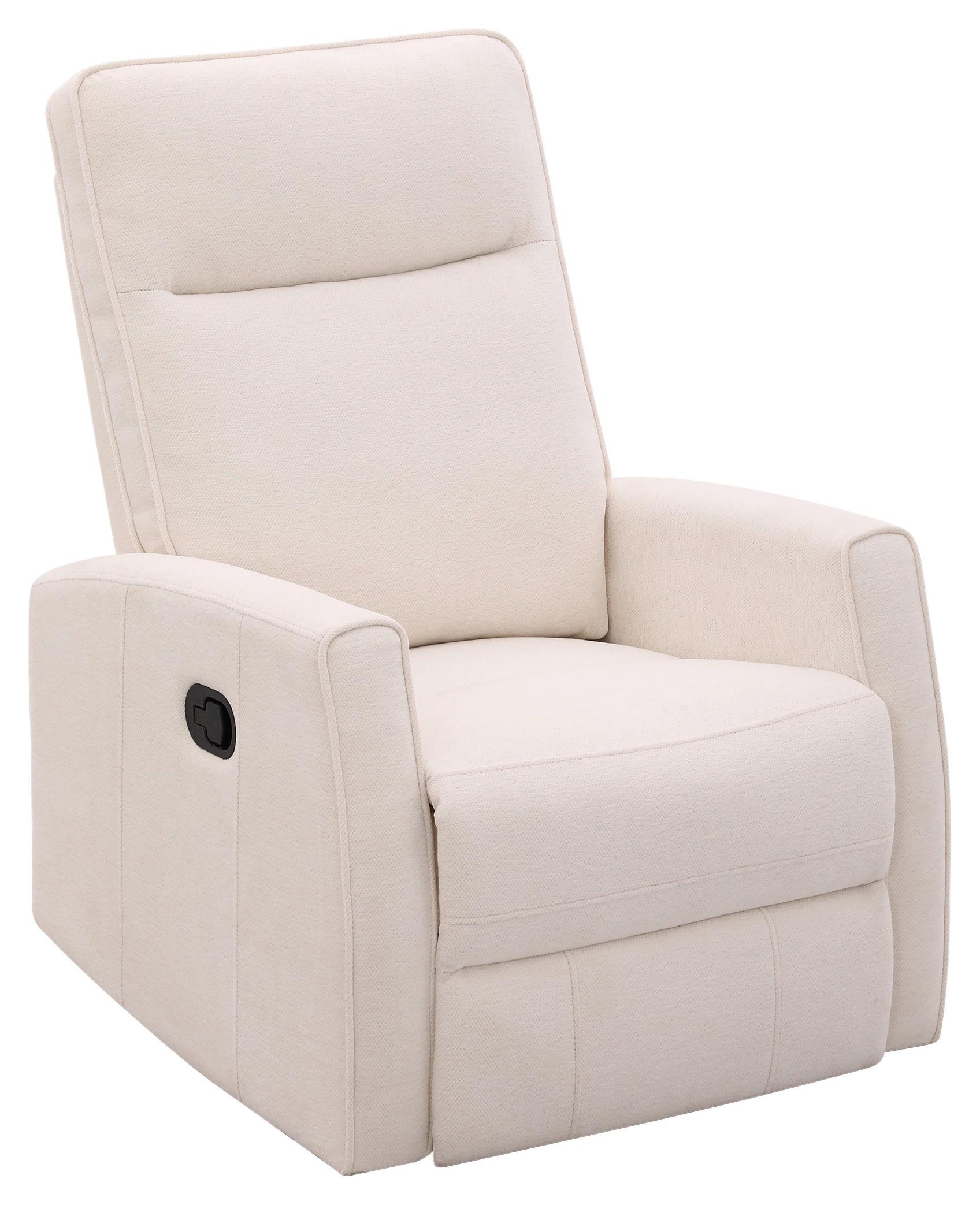 Relaxačné kreslo MELINDA, béžový menčester, max. 140 kg - čierna/béžová, Konventionell, kov/drevo (76/103/96cm) - Mömax