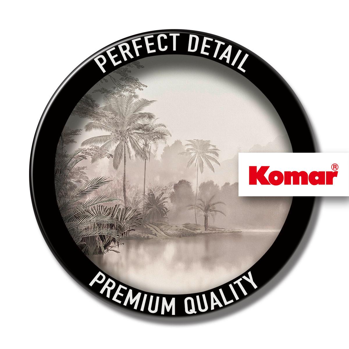 Vliestapete Lac Des Palmiers - Blau/Weiß, Basics (200/250cm) - Komar