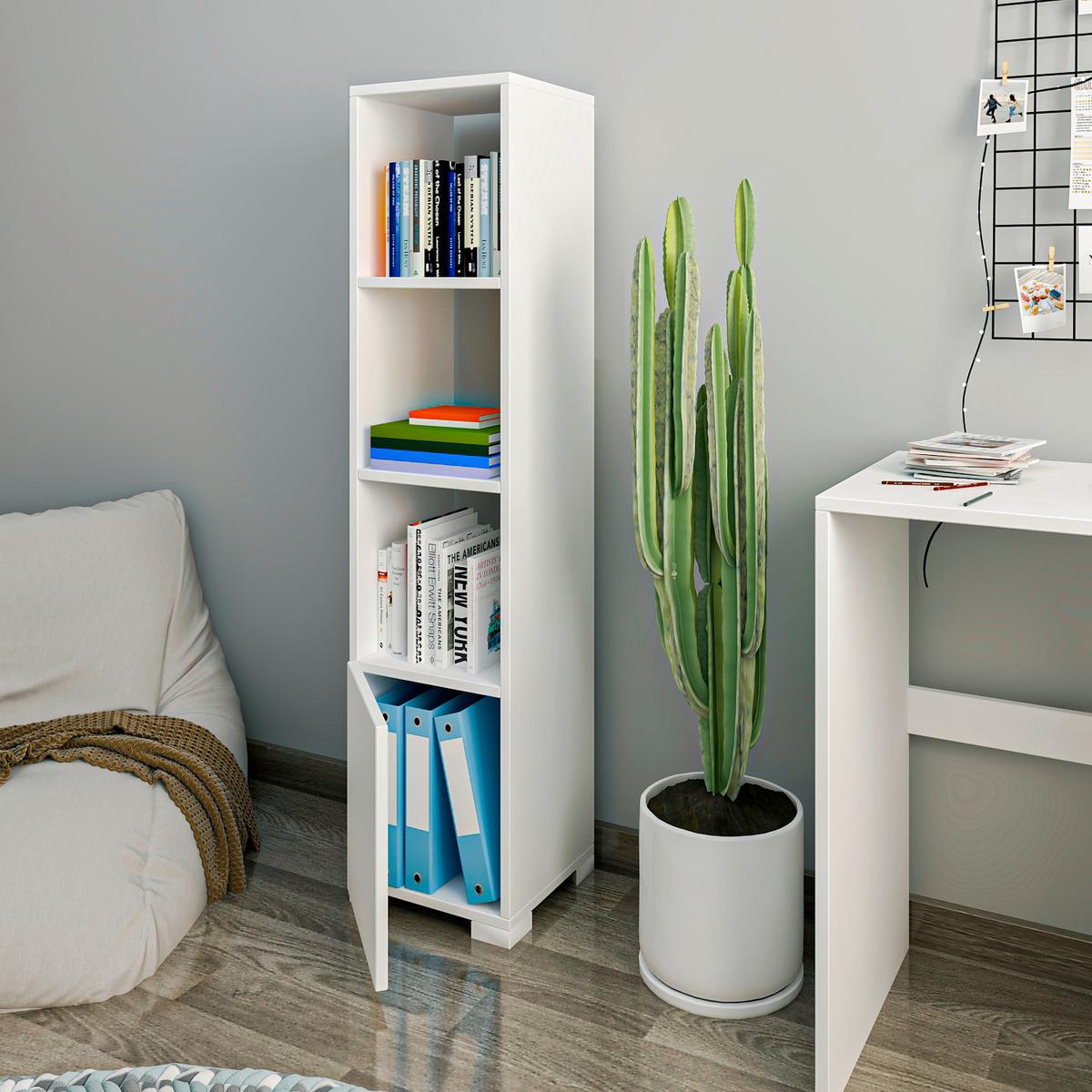 Regal Kuzey Weiß B: 31cm - Weiß, Design, Holzwerkstoff (31/136/30cm) - Livetastic