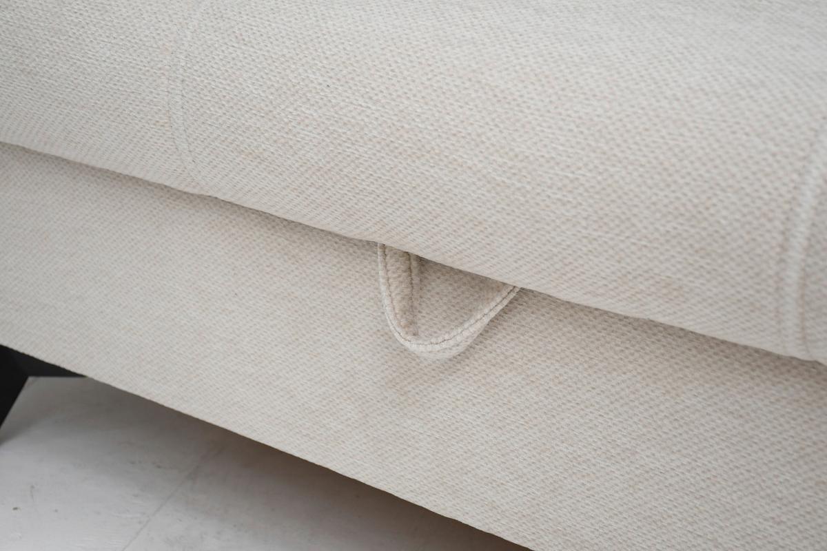 Rohová sedačka SIERRA, levá, béžová žinylka MIU - černá/béžová, Moderní, kov/textil (230/181cm) - Mömax