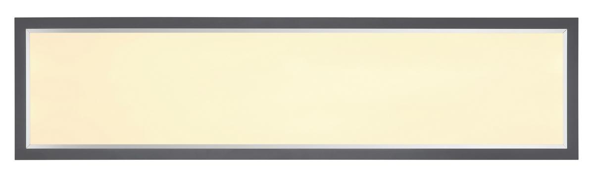 Led-deckenleuchte 41582d4 - Chromfarben/Anthrazit, Design, Kunststoff/Metall (100/25/6cm) - Globo