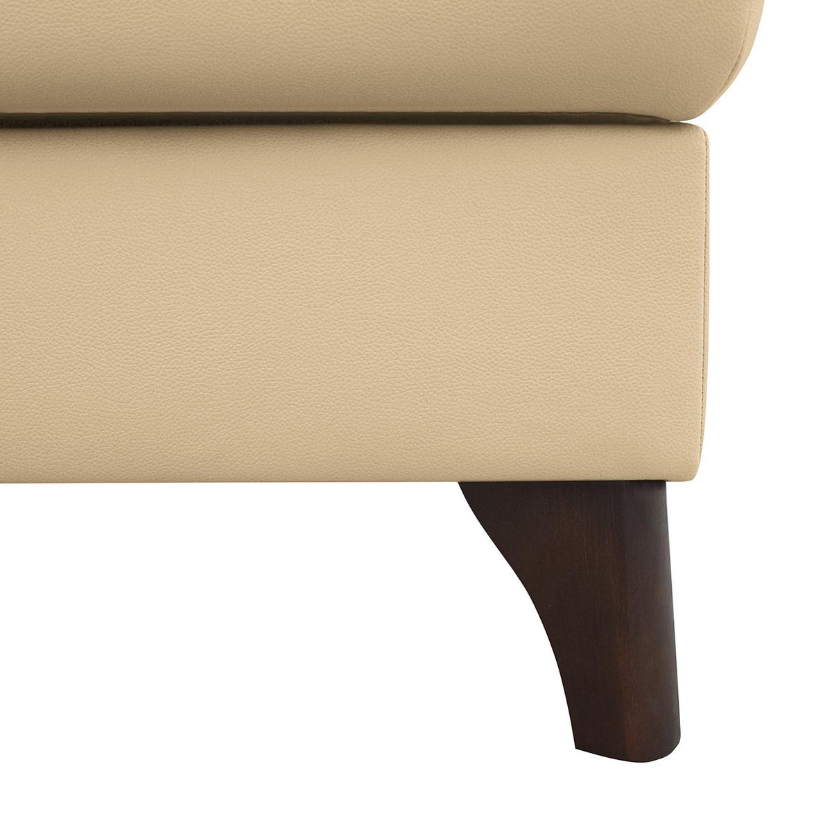 Ecksofa Nordic Beige S: 238x168 cm - Beige/Buchefarben, Design, Leder/Textil (238/168cm) - Livetastic