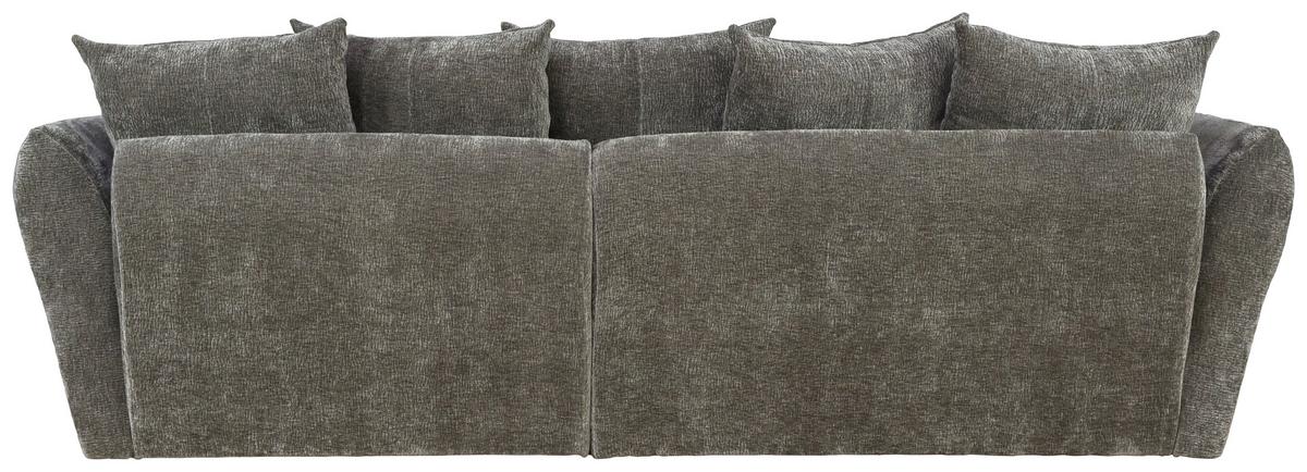 Univerzálna sedačka CAMMELLIO, tmavosivá ženilka, 7 vankúšov - čierna/tmavosivá, Modern, textil (296/189cm) - Mömax