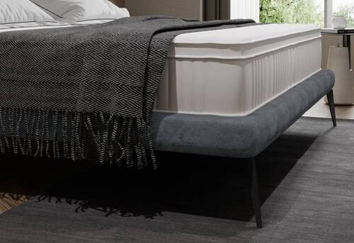 Polsterbett +matratze 180x200 Tessina Sorisso Blaugrau - Blau/Creme, MODERN, Textil (180/200cm) - Livetastic