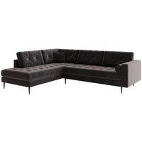 Ecksofa Scott - Edelstahlfarben/Anthrazit, Design, Textil (259/206cm) - Livetastic
