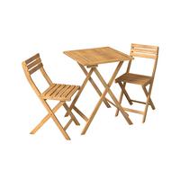 Balkonset Capri - Naturfarben/Akaziefarben, MODERN, Holz (60/60/74cm) - Beldano