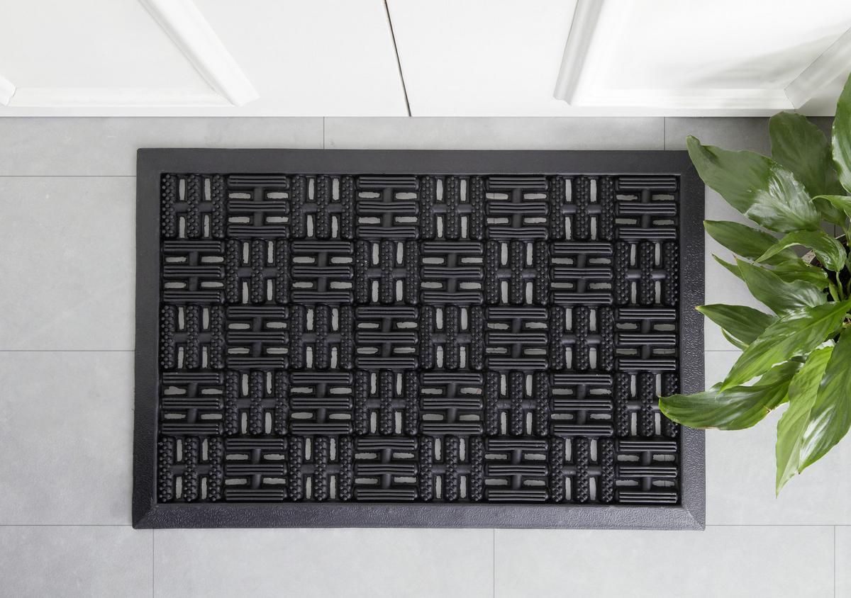 DVEŘNÍ ROHOŽKA Karo, 40/60 cm - černá, Basics, plast (40/60cm) - Mömax