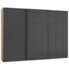 Schwebetürenschrank B: 300 Cm Level Grau/eichefarben - Eichefarben/Grau, MODERN, Holzwerkstoff (300/216/65cm) - MID.YOU