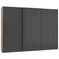Schwebetürenschrank B: 300 Cm Level Grau/eichefarben - Eichefarben/Grau, MODERN, Holzwerkstoff (300/216/65cm) - MID.YOU