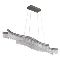 LED-Hängeleuchte 67348h Juliet - Klar/Graphitfarben, KONVENTIONELL, Kunststoff/Metall (108/18/135cm) - Globo