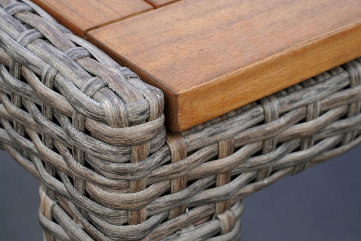 Gartentisch Akazienholz /Metall L 180 cm - Beige, MODERN, Holz/Kunststoff (180/100/74cm) - Gardenson