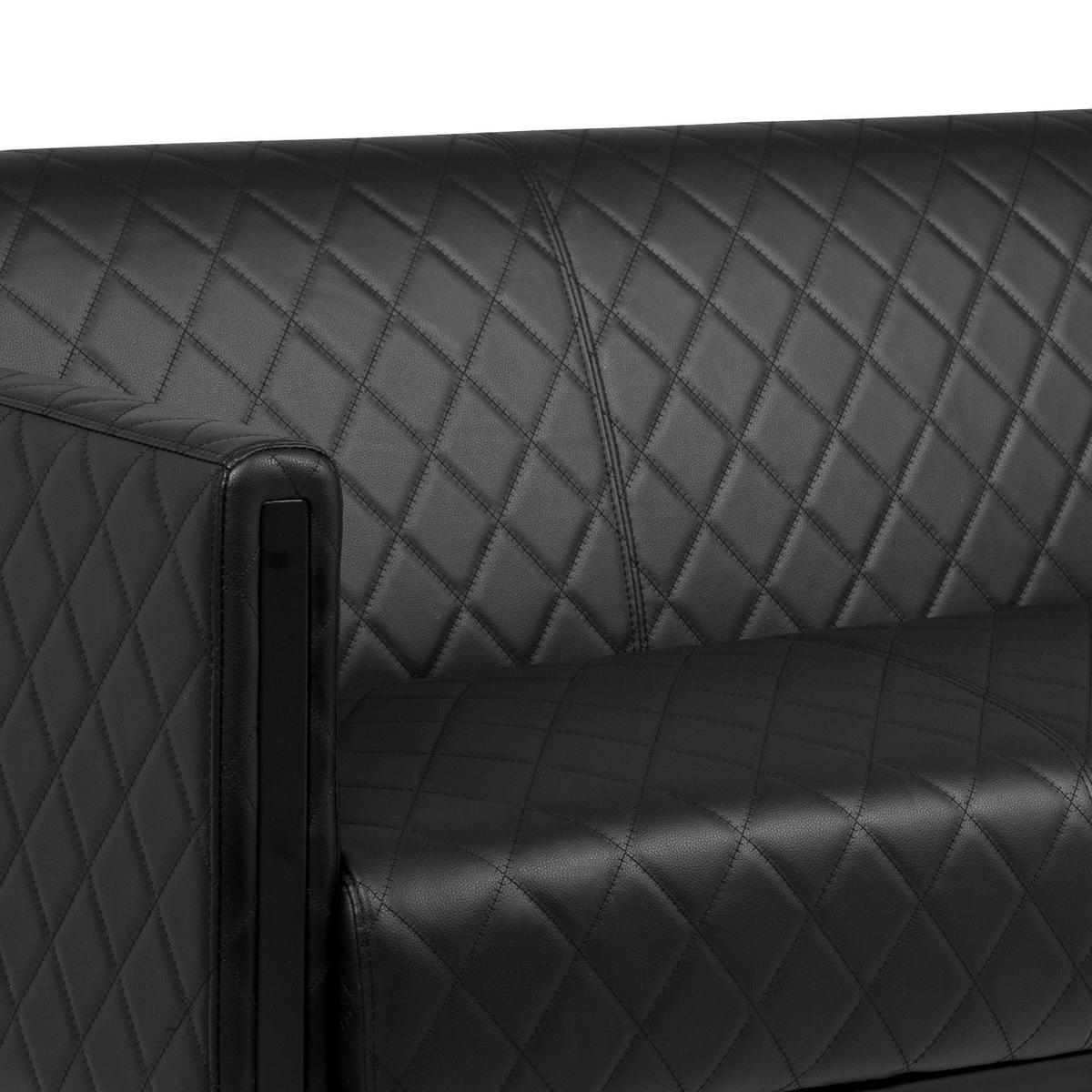 3-Sitzer-Sofa Aruba Black Schwarz - Schwarz, MODERN, Textil (159/78/71cm) - MID.YOU