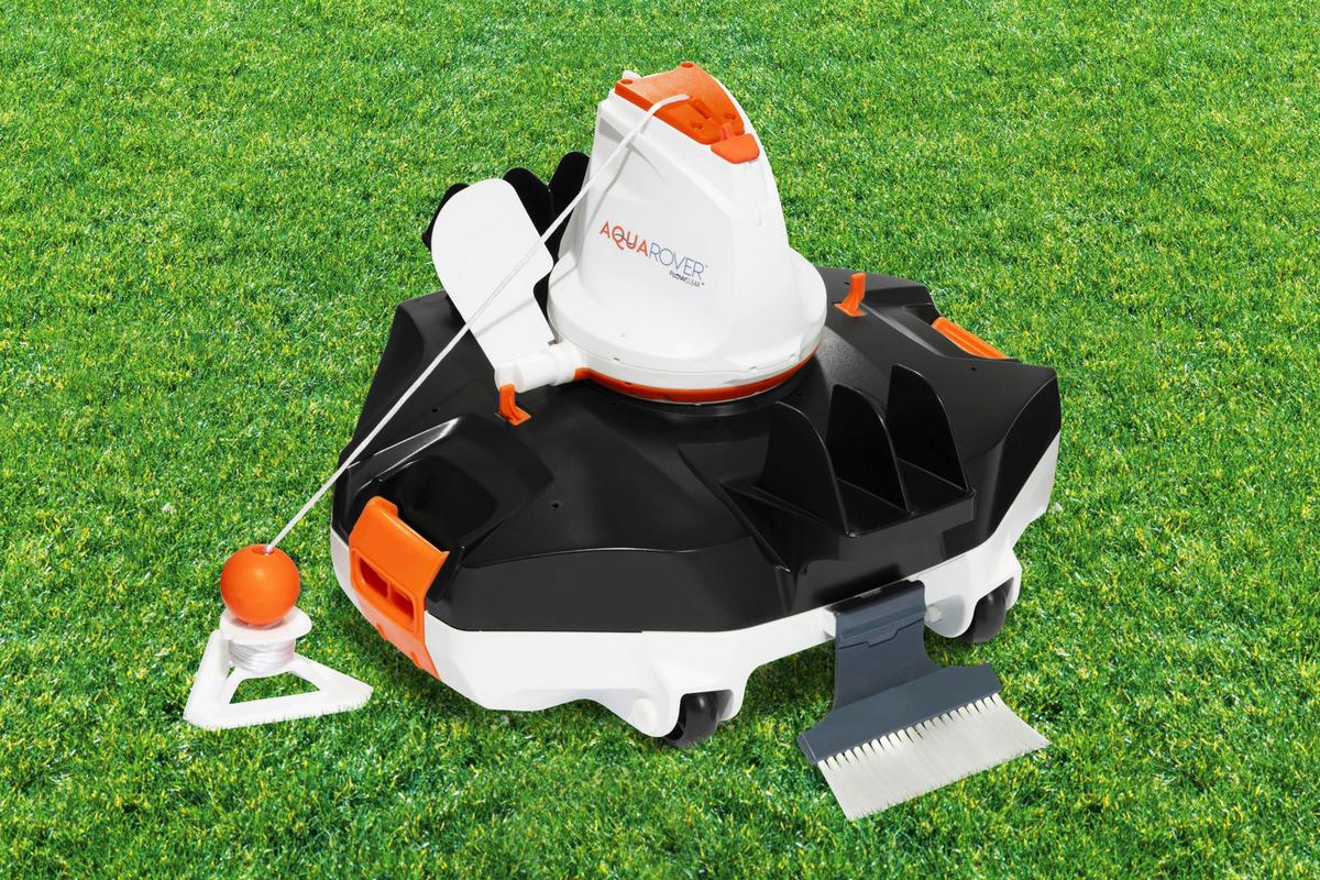 Poolroboter Aquapower, Akku Laufzeit 90 Minuten - Schwarz/Orange, MODERN, Kunststoff (40,5/39,3/28,5cm) - Bestway