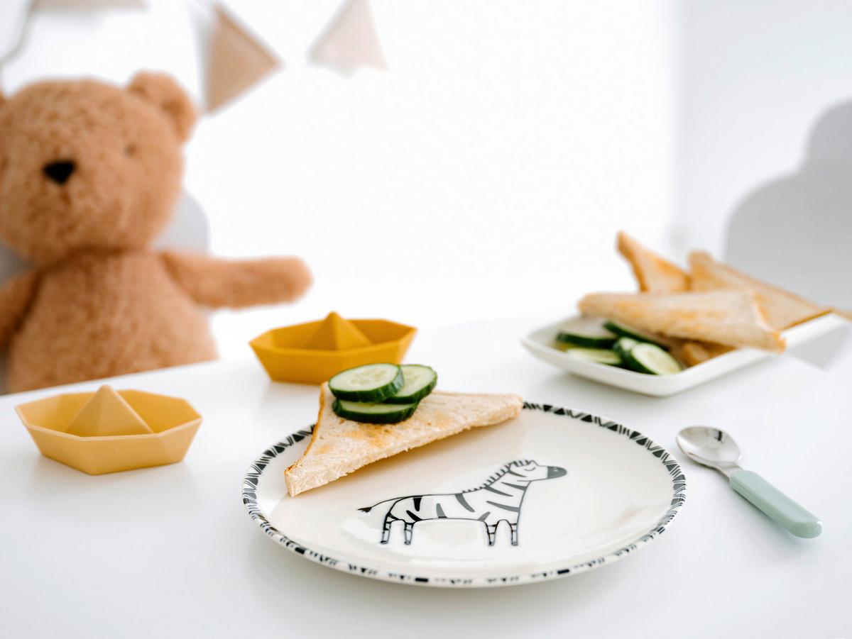 Kindergeschirrset 3 -Teilig. Steinzeug, Zebra - Multicolor, Basics, Keramik - Creatable