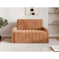 Schlafsofa Alaska Rostfarben, B: 141 cm - Rostfarben/Schwarz, Design, Textil (141/90/104cm) - MID.YOU