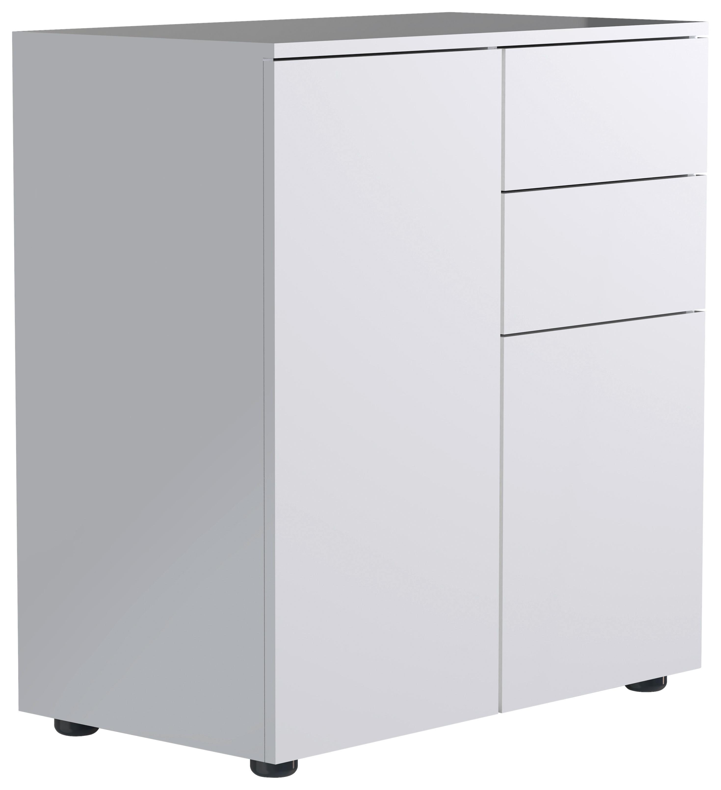 Kommode Dalrosa Weiß - Anthrazit/Weiß, MODERN, Holzwerkstoff (70/77/39cm) - MID.YOU