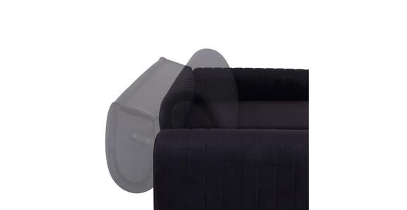 3-Sitzer-Sofa Mit Schlaffunktion Bono Schwarz - Goldfarben/Schwarz, MODERN, Textil (230/83/90cm) - Luca Bessoni