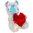 LED-Dekoleuchte Teddy - Transparent/Rot, MODERN, Kunststoff (30/19/23cm) - Luca Bessoni