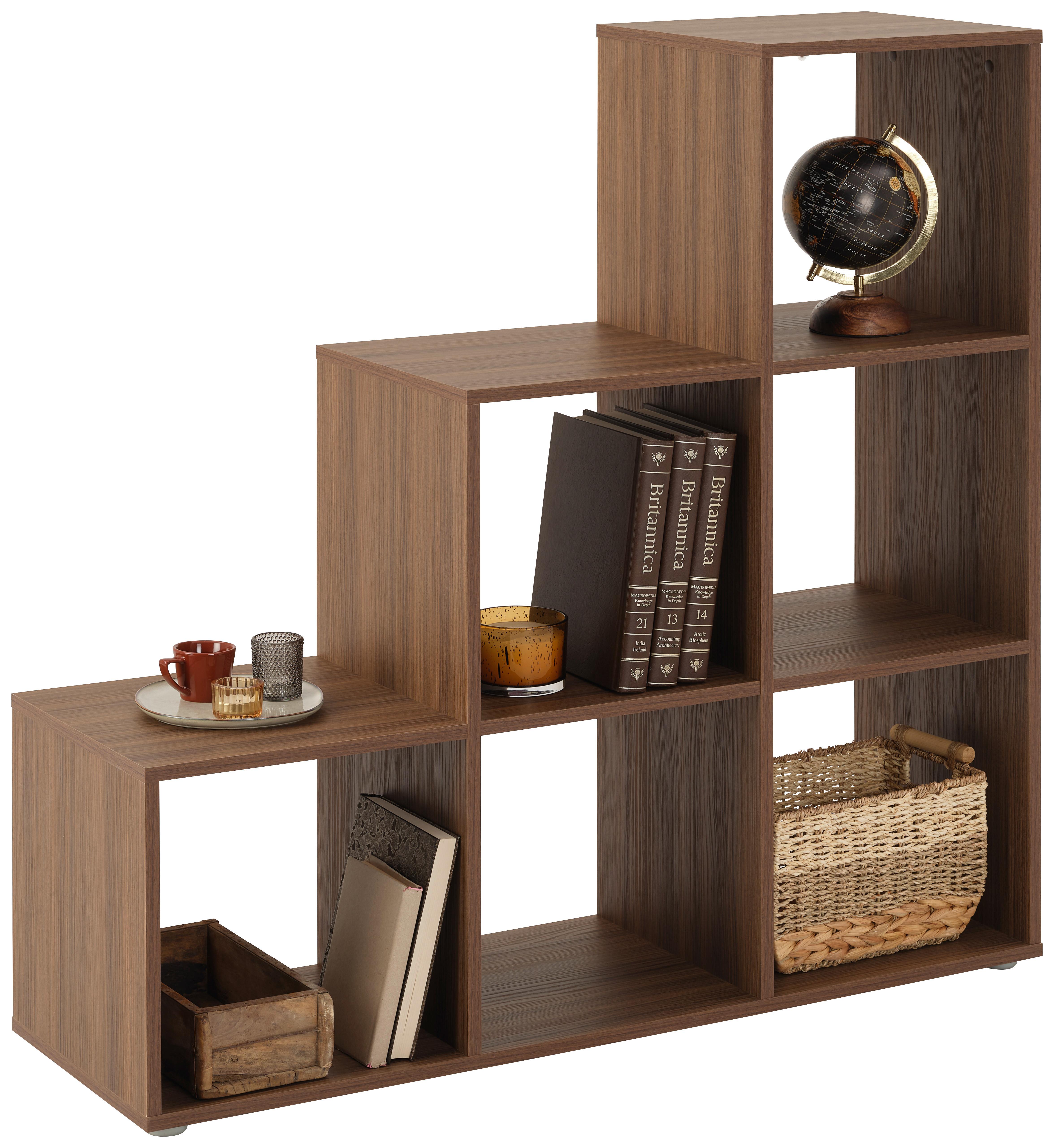 Raumteiler Pisa 3 - Walnussfarben, MODERN, Holzwerkstoff (112/113/35cm)